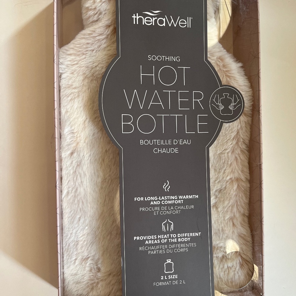 Therawell Faux Fur Hot Water Bottle